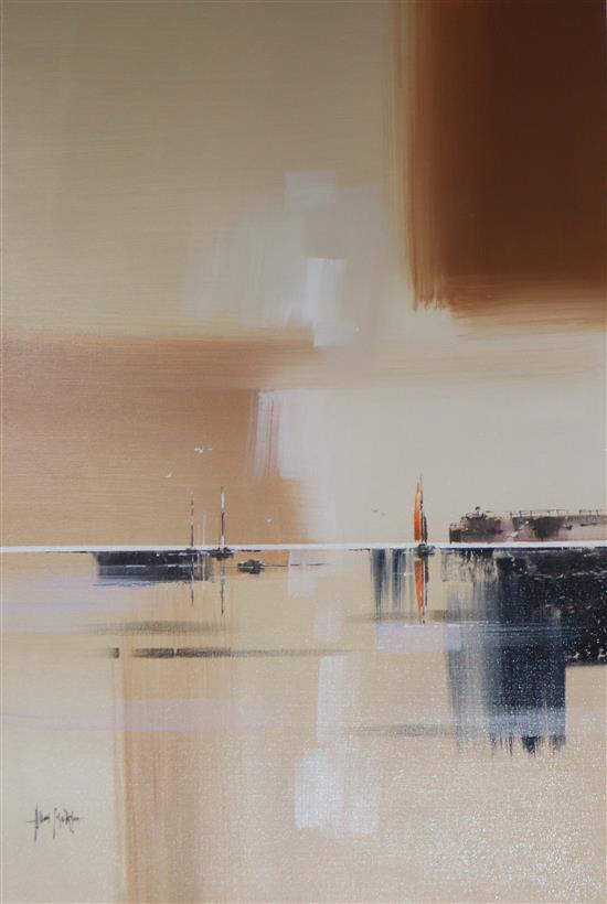 Allan Morgan (b. 1952), Calm Conditions, oil on canvas, 76 x 50cm, unframed